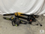 Group of Four Electric Chainsaws
