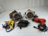 Large Corded Tool Lot - Circular Saws, Drill, Jig Saw and DeWalt Swivel Head Shear