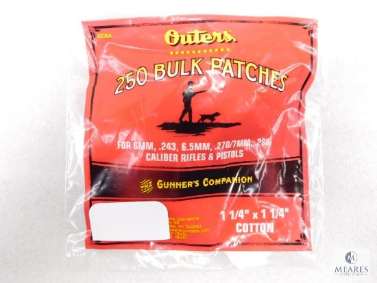 250 Count Outers Cleaning Patches, 1 1/4" x 1 1/4" Cotton