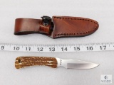 New Schrade Uncle Henry Fixed Blade Hunter with Leather Sheath