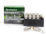 20 Rounds Remington .45 ACP Ammo. 185 Grain Hollow Point Self Defense