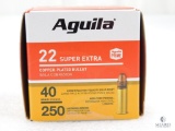 250 Rounds Aguila .22 Long Rifle Ammo. 40 Grain CPSP