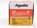 250 Rounds Aguila .22 Long Rifle Ammo. 40 Grain CPSP