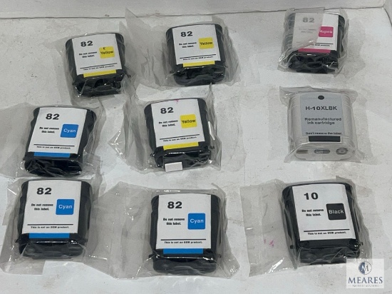 H10, H10xl and 82- Cyan, Magenta and Yellow Ink Cartridges