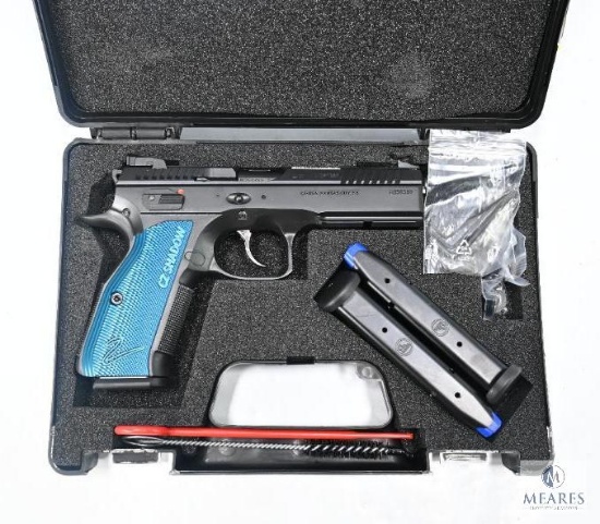 (6128) NEW CZ Shadow 2 Black & Blue Semi-Auto 9mm Pistol