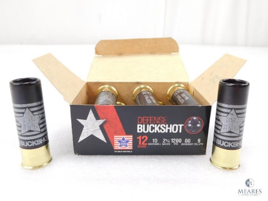 10 Rounds PPU .12 Gauge Buckshot 2 3/4" 00 Buck Nine Pellet