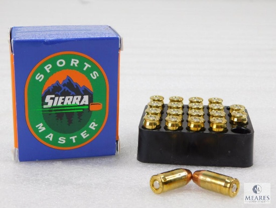 20 Rounds Sierra .380 ACP Ammo. 90 Grain Hollow Point Self Defense