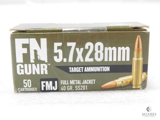 50 Rounds FN 5.7x28mm Ammo. 40 Grain FMJ