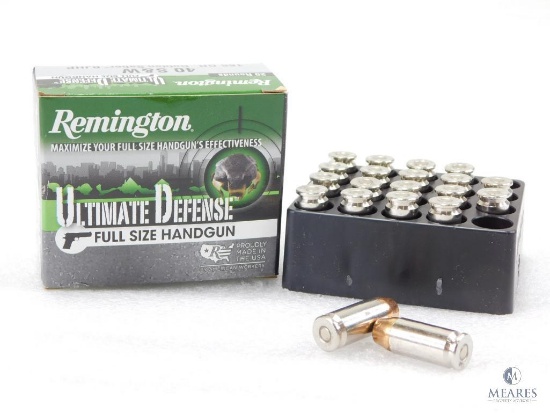 20 Rounds Remington Ultimate Defense .40 S&W Ammo. 165 Grain Hollow Point