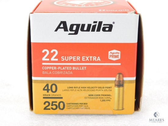 250 Rounds Aquila .22 Long Rifle Ammo. 40 Grain CPSP