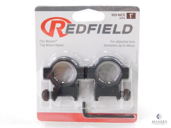 New Redfield 1" High Rifle Scope Rings Matte Finish