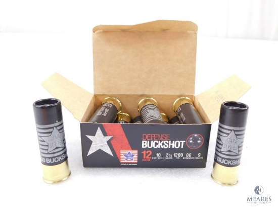 10 Rounds PPU .12 Gauge Buckshot 2 3/4" 00 Buck Nine Pellet