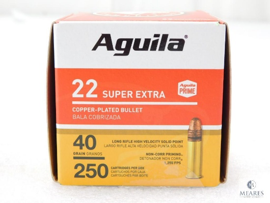250 Rounds Aquila .22 Long Rifle Ammo. 40 Grain CPSP