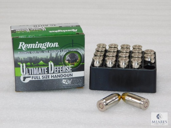 20 Rounds Remington Ultimate Defense .45 ACP Ammo. 185 Grain Hollow Point
