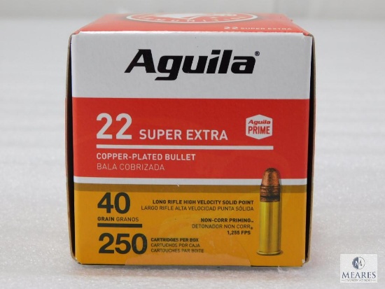 250 Rounds Aguila .22 Long Rifle Ammo. 40 Grain CPSP