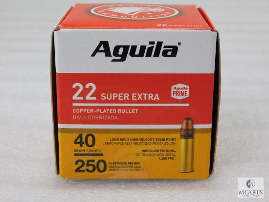 250 Rounds Aguila .22 Long Rifle Ammo. 40 Grain CPSP