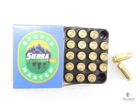 20 Rounds Sierra .380 ACP Ammo. 90 Grain Hollow Point Self Defense