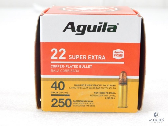 250 Rounds Aguila .22 Long Rifle Ammo. 40 Grain CPSP