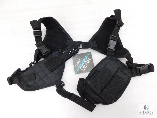 New Ambidextrous Tactical Shoulder Holster with Double Magazine Pouch
