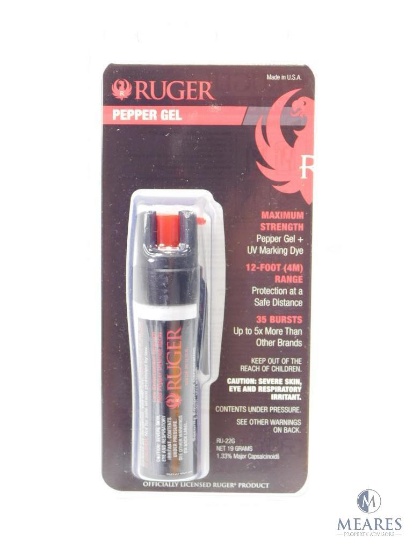 New Sabre Ruger Pepper Gel with Carry Clip for Self Defense