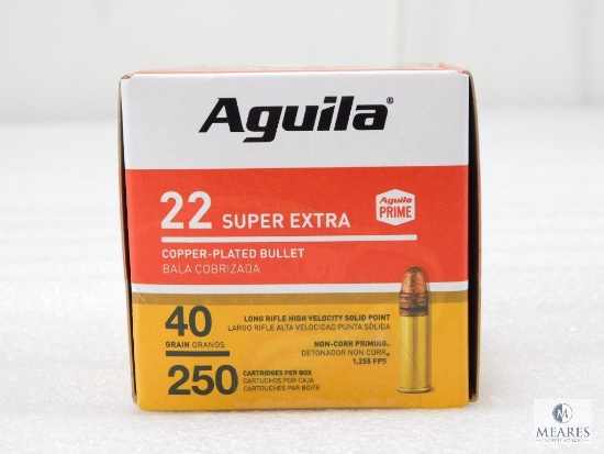 250 Rounds Aguila .22 Long Rifle Ammo. 40 Grain CPSP