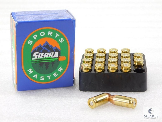 20 Rounds Sierra .380 ACP Ammo. 90 Grain Hollow Point Self Defense