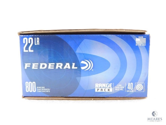 800 Rounds of Federal .22 Long Rifle Ammo. 40 Grain