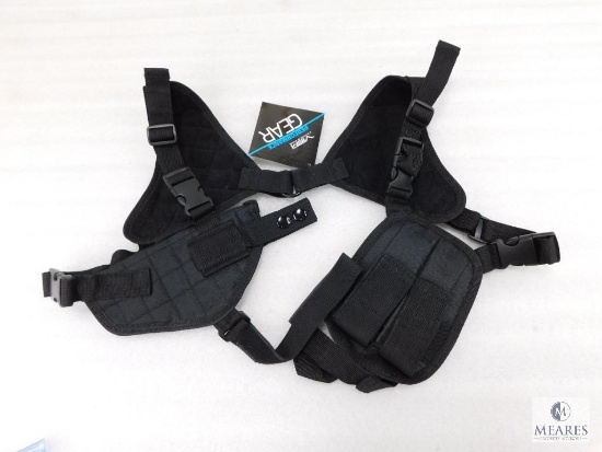 New Ambidextrous Tactical Shoulder Holster with Double Magazine Pouch