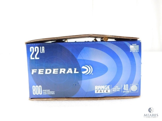 800 Rounds Federal .22 Long Rifle Ammo. 40 Grain
