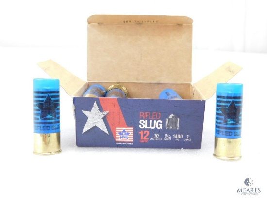 10 Rounds PPU .12 Gauge Slugs 2 3/4" 1 Ounce 1400 FPS