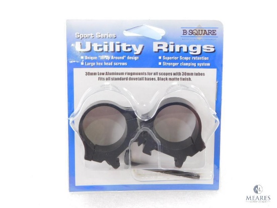 New 30mm B Square Rifle Scope Rings Matte Finish