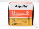 250 Rounds Aguila .22 Long Rifle Ammo. 40 Grain CPSP
