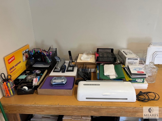 Mixed Lot of Office Supplies and Portable Laminator