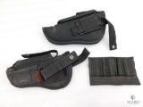 Two Canvas Holsters and One Shotgun Style Cartridge Cuff