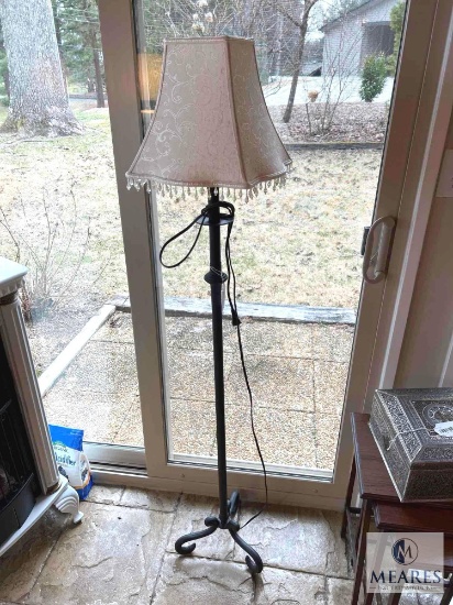 Wrought Iron Floor Lamp 59" Tall