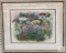 Framed and Signed Anna H. Pierce Watercolor with Letter from the Artist
