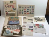 Mixed Lot of Vintage Envelopes, and Stamps- Some Cancelled