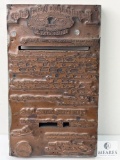 Vintage Letterpress Wood/Metal Print Block - The Philadelphia Optical College