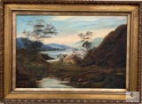 Antique Landscape Oil on Stretched Canvas - No Visible Signature