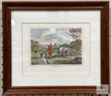 Framed Hand Colored Engraving of 