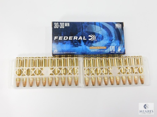 20 Rounds Federal 30-30 Ammo. 170 Grain FNSP