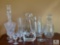 Mixed Lot of Beautiful Clear Glass Decanters and Glasses