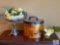 Round Beauty Box with Porcelain Bowl and Flower in Vase