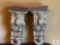 Pair of Large Ornate Wall Shelf Sconces with Books - 18 x 8