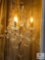 Plug-in Brass and Glass Chandelier
