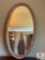 20 x 38 Vintage Oval Mirror with Gold Tone Frame