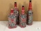 Group of Four Handpainted Decorative Bottles
