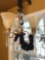 Glass and Brass Chandelier