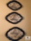 Three Decorative Tray Wall Art Pieces