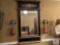 Vintage French Mirror with Metal Sconces